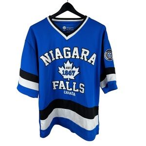 Mens Y2K Niagra Falls Canada Vacation Tourist Pullover Jersey Size M